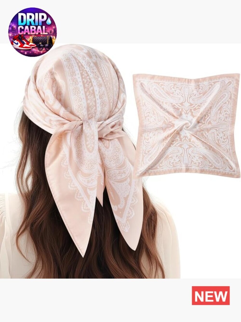 27.5" Satin Head Scarf Silk Like Bandana Hair Wrap Sleeping Scarf